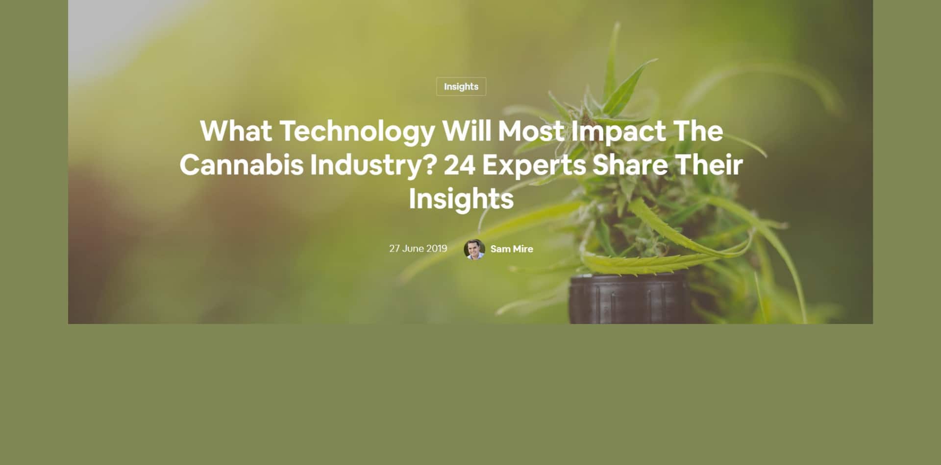 Quelle technologie aura le plus d'impact sur l'industrie du cannabis ? 24 experts partagent leurs points de vue