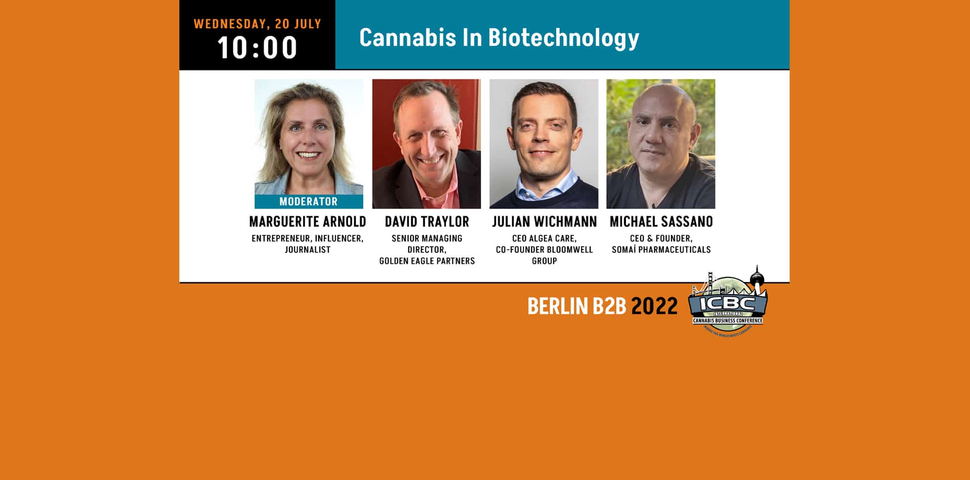 ICBC Berlin 2022 B2B Conference Panels Day 2 | Le cannabis dans les biotechnologies